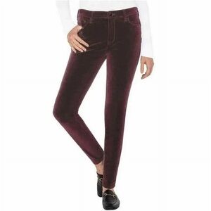 Well Worn Ladies' High-Rise Corduroy Pants, Red, 4